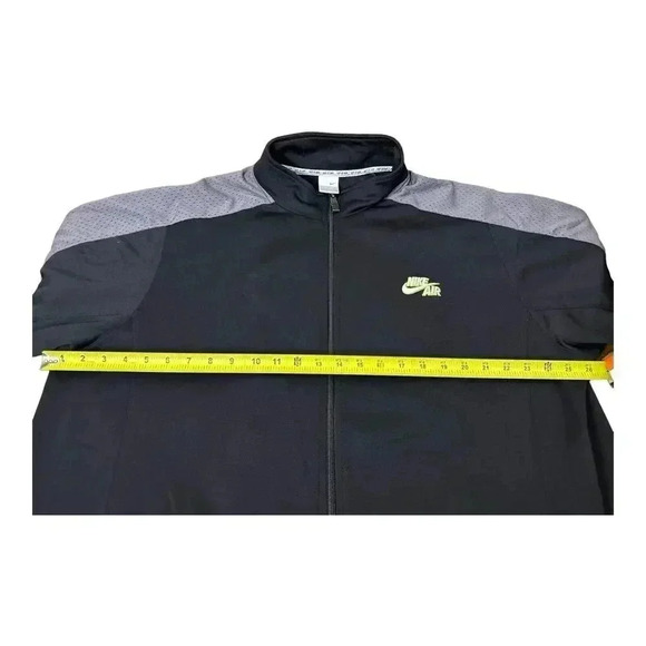 Nike Air Warmup Jacket Men XL Black Full Zip Track Short Sleeve Set It Off Zip - Picture 9 of 11